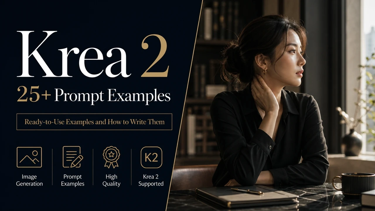Krea 2 Prompt Guide: 25+ Ready-to-Use Examples