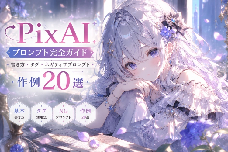 PixAIプロンプト完全ガイド｜書き方・タグ・ネガティブプロンプト・作例20選