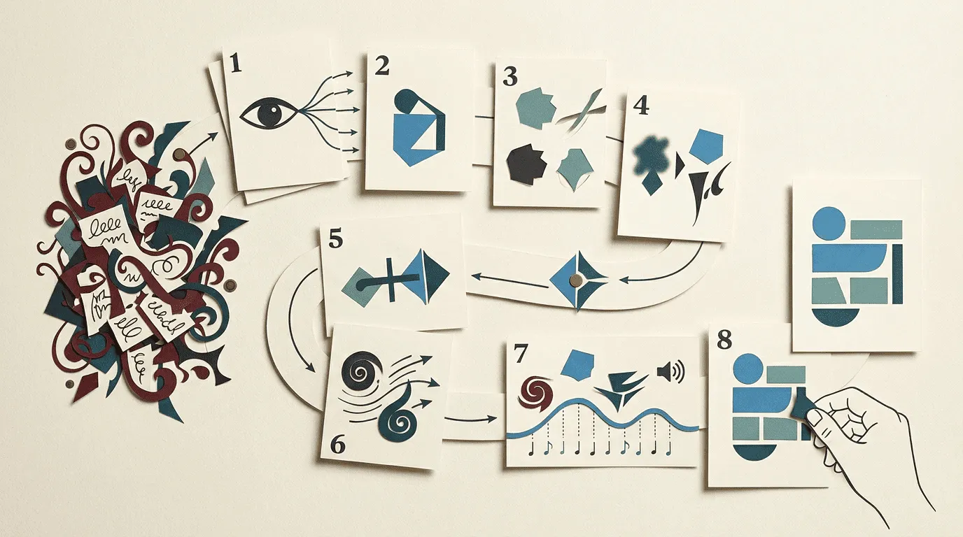 Eight-step purple prose revision path from reader effect to the final loss test.