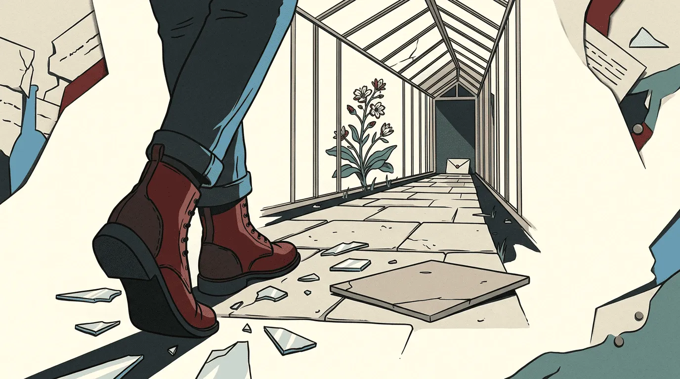 Purple prose greenhouse revision narrowing competing metaphors to one concrete image and action.