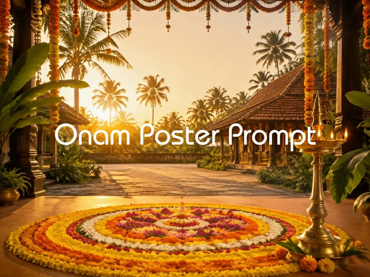 15 Onam Poster Prompts for Kerala Festival Celebrations