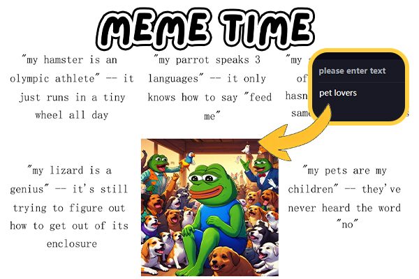 AI meme generator creating an AI-generated meme from the text Monday morning