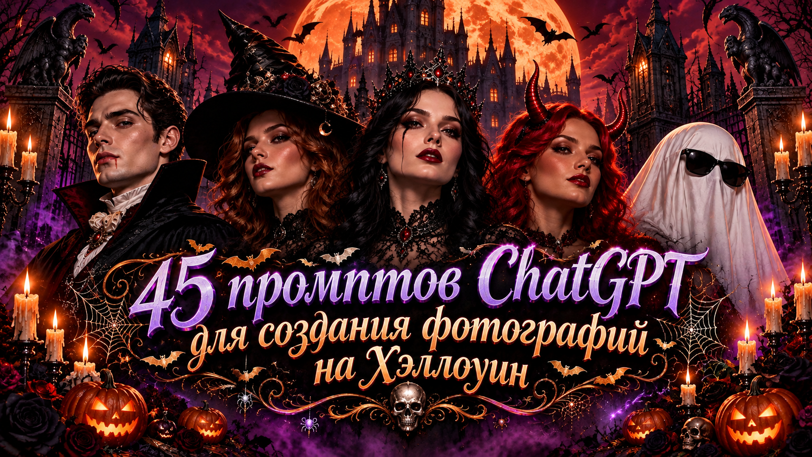 45 промптов ChatGPT для фото на Хэллоуин