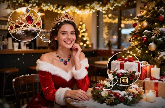 detailed and realistic Christmas visuals