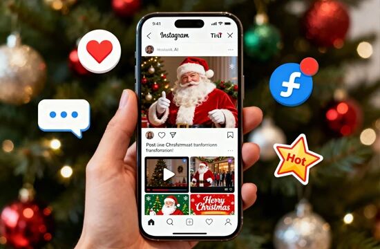 trending Christmas content created with ai