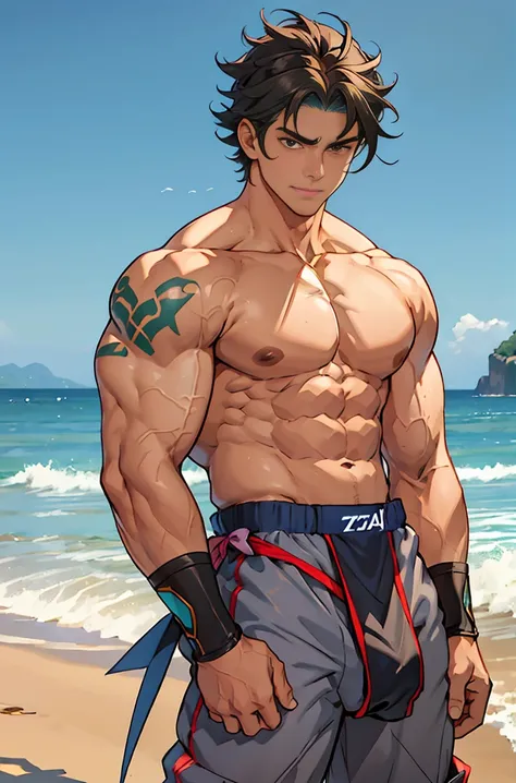 show off thick arms to the audience，closeup of arms，Shoulders exposed，Stout arms，A mais alta qualidade de imagem，Pessoas do sexo masculino，Child，1 menino，jovem e bonito，Shoun，cabelos brancos，Cabelo liso curto，Pele escura，Anime peito grande，anime wallpaper，...