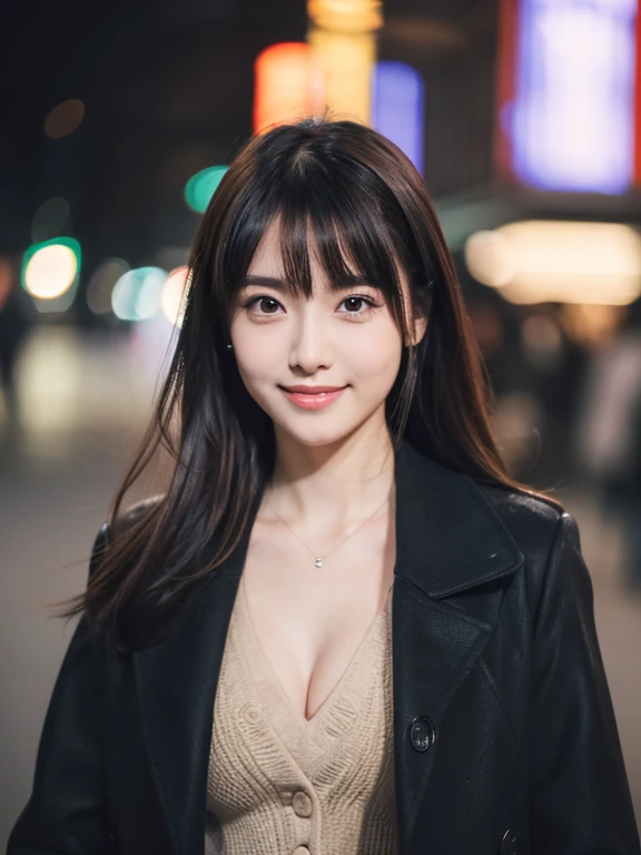 (8k, RAW photo, best quality, masterpiece, ultra detailed:1.2),(realistic, photo-realistic:1.4), sharp focus, depth of field, blur background, bokeh, cinematic lighting, soft light, cute Japanese idol, (detailed skin: 1.2), pale skin, brown eyes, smiling, ...