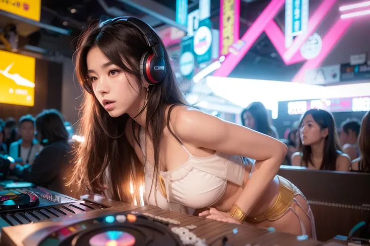 araffe asian woman in a bikini with headphones on, trending at cgstation, korean girl, trending on cgstation, gorgeous chinese model, beautiful asian girl, asian girl, , chinese girl, ig model | artgerm, sexy pose, korean idol, gorgeous young korean woman,...