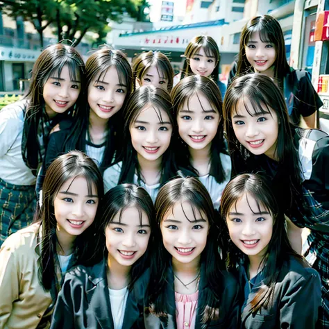 raw photo、(((multiple girls))),((((6+girls)))),((((100girls)))),(((1000girls)))、((((100 girls))))、women only、the same face、match...