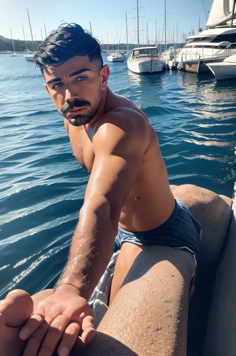 faaris azura, on the front of a yacht