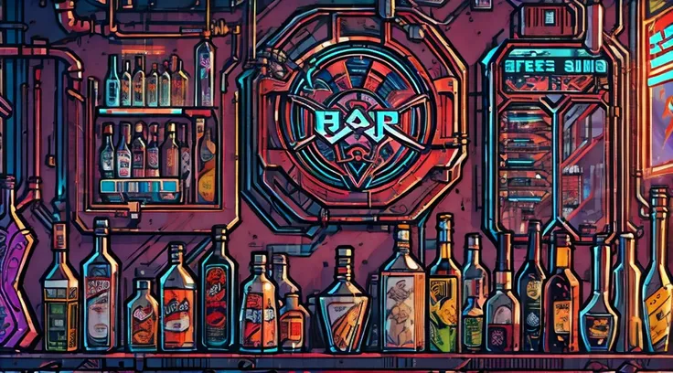 cyberpunk bar