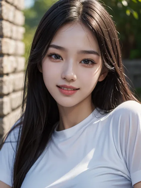 32k, best quality, masterpiece, realistic, ultra detail,  photography, HDR, ROW photo, highres, absurdres, smooth light, official art, depth of field,
close-up, slender, finely detailed face, smile, beautiful details eyes, 19years old korean, pretty, best ...