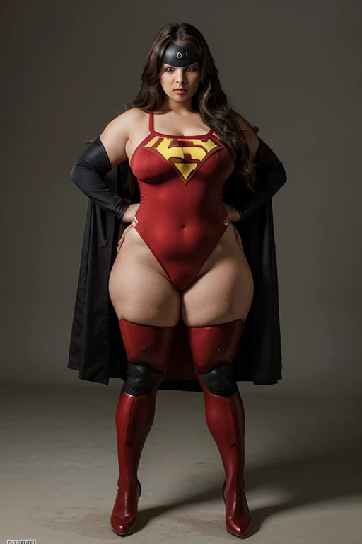 bbw superheroines and little boys, full body,