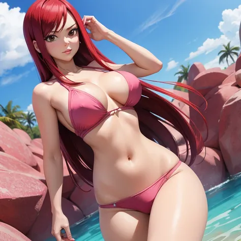 sexy, pink, beautiful, erza scarlet