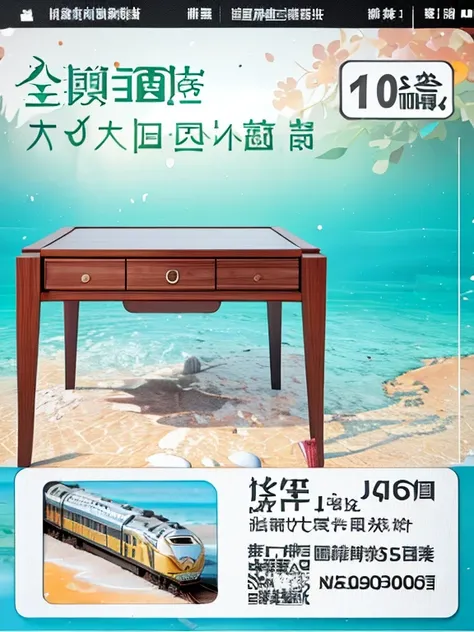 oda is a table，oda is a drawer underneath，oda&#39;There is a photo of the train on it, game table, jia, Official Product Pictures, Wang Chen, product introduction photos, Handsome, product-view, high end, 千 葉 雄 大, 3d product, - h 8 5 0 - w 6 0 0