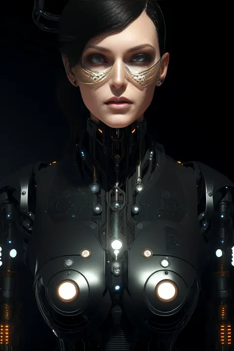 full body cyborg| full-length portrait| detailed face| symmetric| steampunk| cyberpunk| cyborg| intricate detailed| to scale| hy...