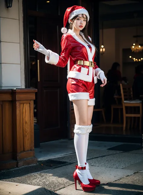 red and white bicolor, Santa Claus Cosplay, Santa Claus costume