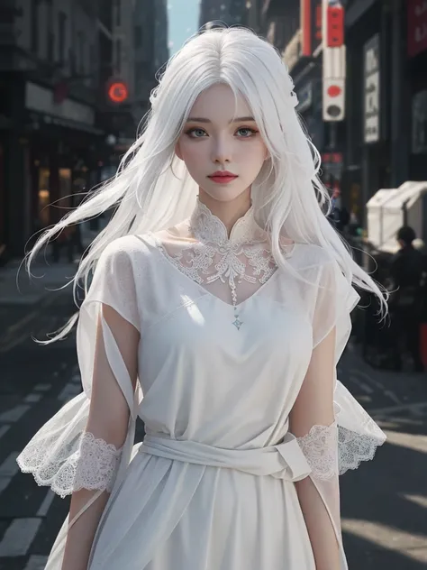 Close-up of woman with white hair and white mask、beautiful character painting、guweiz、Artwork in the style of Gwise、white haired god、Jan J、epic exquisite character art、Stunning character art、Fanchy、Uzunsifan、Guweiz on the Pixiv art station,Faces of reality,...