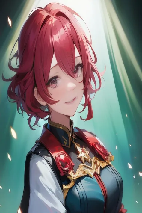 Red hair and blue eyes anime girl in black and red costume, Ayaka Genshin Impact, cushart krenz key art feminine, ayaka game genshin impact, portrait knights of zodiac girl, Female protagonist 👀 :8, Portrait of a female anime hero, best anime 4k konachan w...