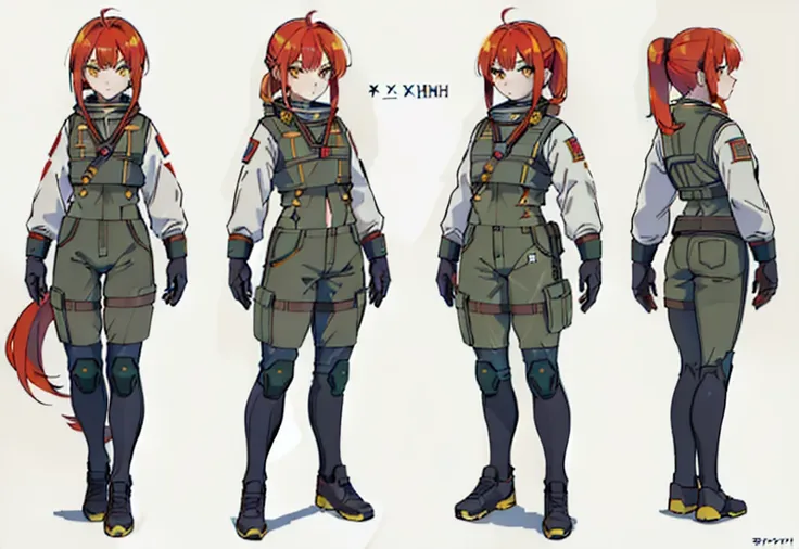 slavic girl. character sheet, concept art, full body, (masterpiece:1.2), (best quality:1.3), 1girl, standing, dynamic pose, dies...