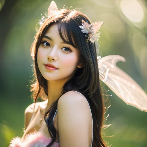 beautiful young woman with　faerie