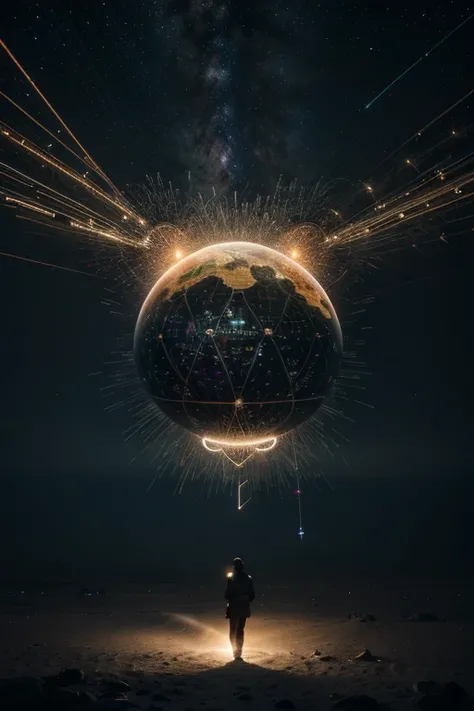 Imagine a luminous circuit board, intricately weaving through a cosmic backdrop, with each illuminated node representing a unique insight or breakthrough in the world of artificial intelligence. The convergence of technology and the cosmos symbolizes the l...