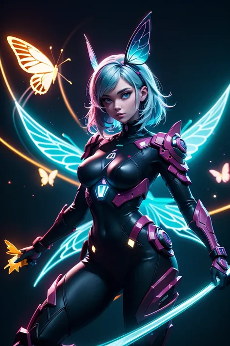 BlackLight Art, (a glowing butterfly), Psychedelic, mysterious, octane render, enhance, intricate, (best quality, masterpiece, Representative work, official art, Professional, unity 8k wallpaper:1.3)