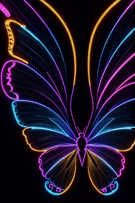 BlackLight Art, (close_up of glowing butterfly), Psychedelic, mysterious, octane render, enhance, intricate, (best quality, masterpiece, Representative work, official art, Professional, unity 8k wallpaper:1.3)