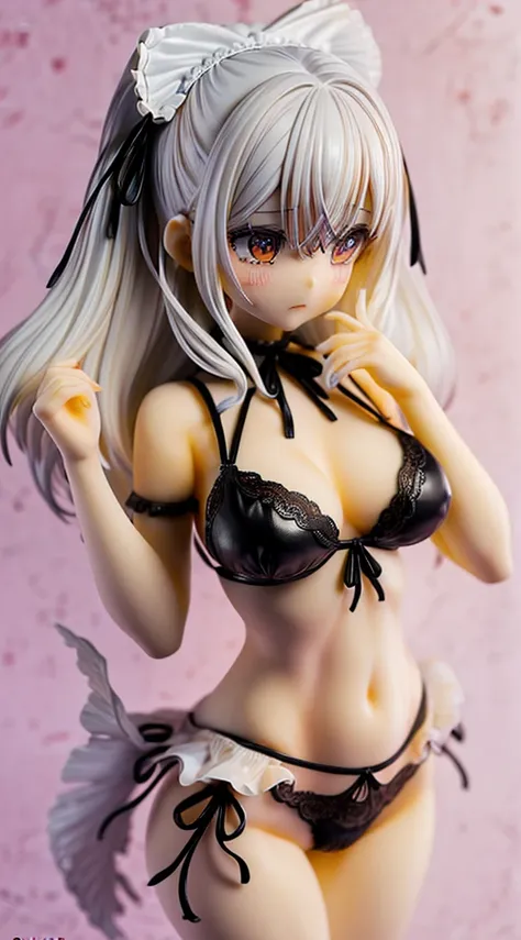 Real perfect view,Ultra Miniature Paintings,shiny revoltech,shy crying face,plastic model製の女, Slender big,Put out the nipples,red ribbon silver hair,thin waist,Thin glossy camisole,See-through shiny bra top blouse,See-through shiny mini skirt,Lace panties,...