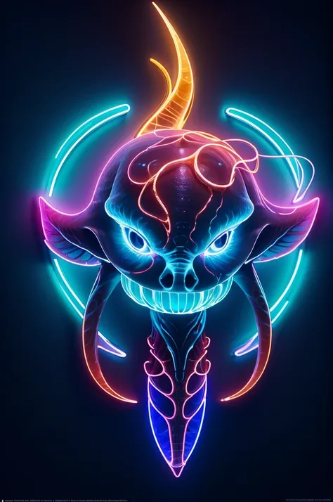 BlackLight Art, Bioluminescence monkfish, Deep sea, glowing, Bioluminescence, octane render, enhance, intricate, (masterpiece, Representative work, official art, Professional, unity 8k wallpaper:1.3)