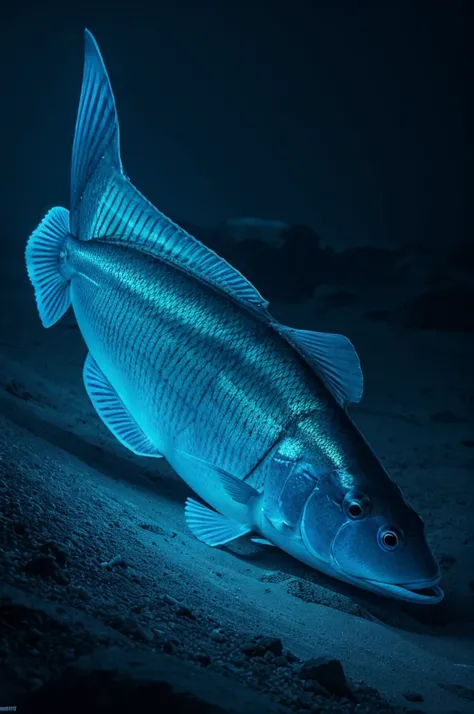 BlackLight Art, Bioluminescence Deep sea fish, glowing, Bioluminescence, octane render, enhance, intricate, (masterpiece, Representative work, official art, Professional, unity 8k wallpaper:1.3)