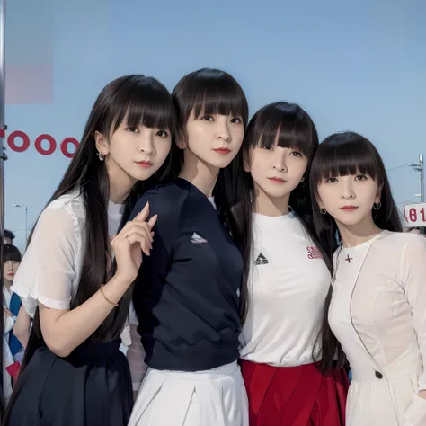 absurdres, Raw photo、(((multiple girls))),((((6+girls)))),((((1000girls)))),(((10000girls)))、((((100000 girls))))、Women only、The same face、((matching school uniform))、(((many girls clinging to each other)))、12 years old、Long black hair、10,000 cute girls go...