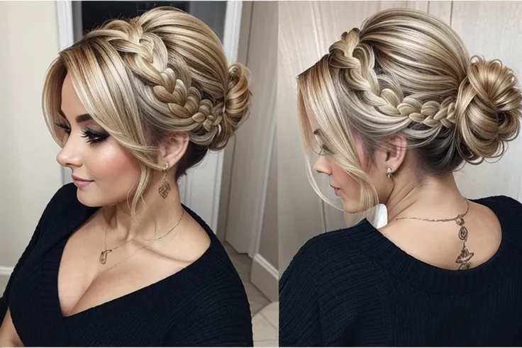 Penteado beleza e cuidados com o cabelo mulher bonita com longos cabelos castanhos naturais retrato glamour para