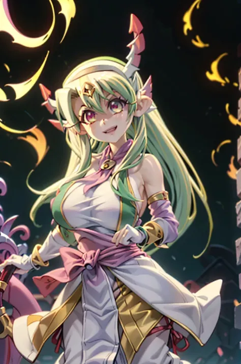 illustration, 1girl, ((((tiki (fire emblem) )))), ((((illyasviel von einzbern)))), (((manakete))), (((fusion))), (((agglutinatio...