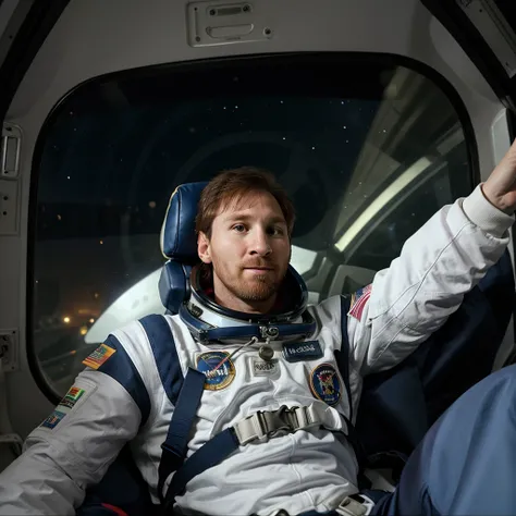 lionel messi as an astronaut