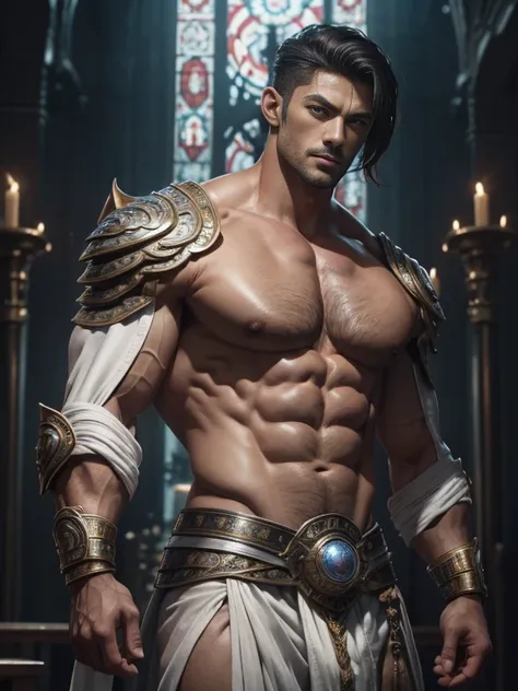 European males，35yo，Tall guy，Handsome guy with plump chest muscles，largeeyes，Sexy and charming expression，melancholy bright eyes，masseter membrane、well built、put on eyes、(eBlue eyes)，gay twinks、scantily clad、Brush cut！Nod and pull your head five times！！out...