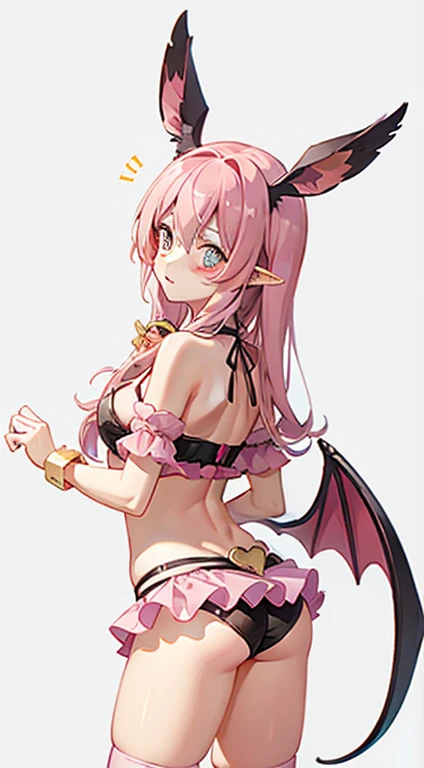 Pink bat wingunny ears girl，s