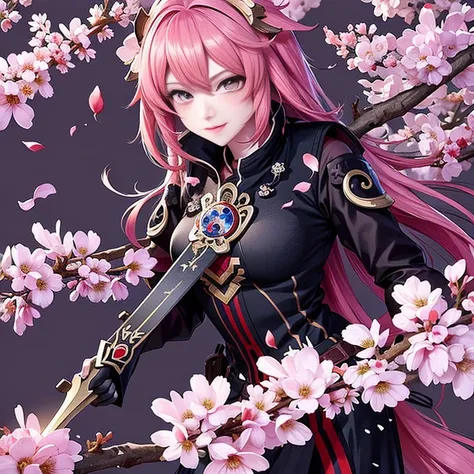 Close-up of a person holding a sword in a flower field, beautiful fantasy anime, guweiz on artstation pixiv, 2. 5 d cgi anime fantasy artwork, guweiz on pixiv artstation, artwork in the style of guweiz, anime fantasy artwork, Anime art wallpaper 8k, anime ...