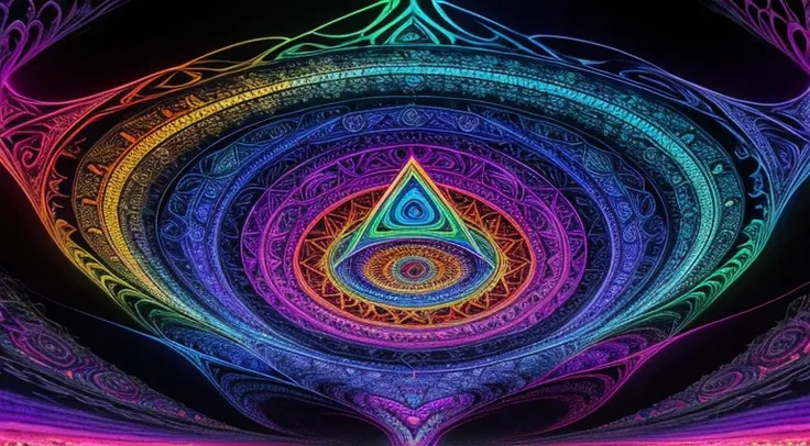 ((Psychedelic))(best quality) the grateful dead band, (trippy) playing on magic mushrooms, (hallucinating fractals) sacred geometry patterns, HDR, 4K