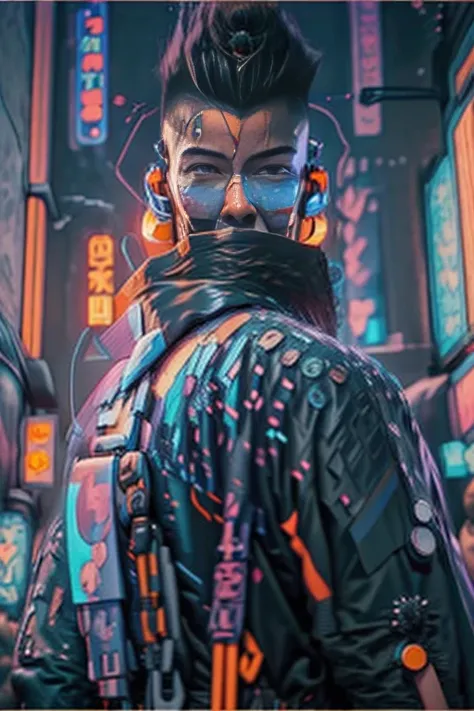 estilo cyberpunk,1Masculino,