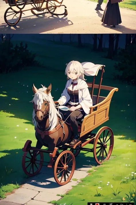 Animation scene of a person riding a carriage, Screenshot of the 2012 animation, screenshot from the anime film, in the anime film, Today’s recommended anime is still, animation still frame, anime movie screenshot, 2 0 1 9 animation screenshots, Official a...