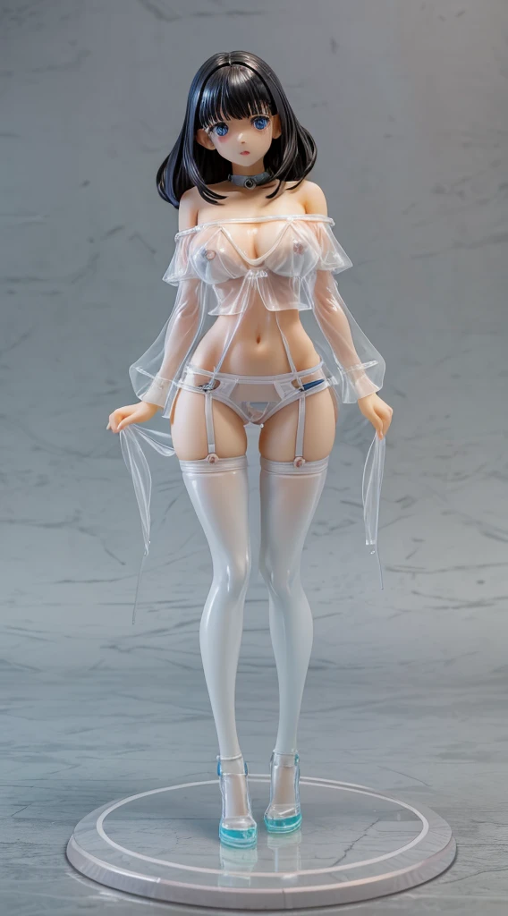 Ultra Miniature Paintings,pvc revoltech,figma,Crystal clear shining eyes,embarrassed from,Bright face,Crying face,Cute,A sexy,kawaii girl, Constriction,big breasts thin waist,Slim big,Nipple protrusion,toppless,long, shiny hair,Transparent glossy vinyl rib...