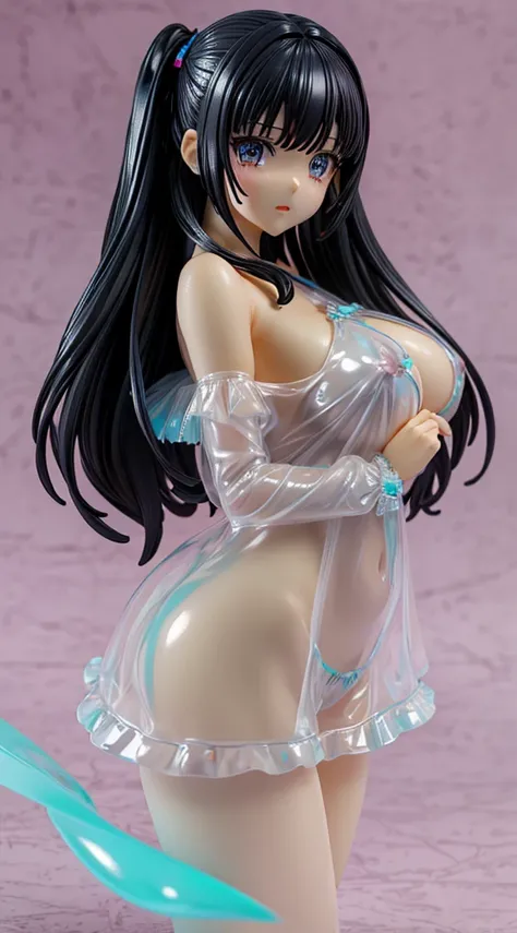 Ultra Miniature Paintings,pvc revoltech,figma,Crystal clear shining eyes,embarrassed from,Bright face,Crying face,Cute,A sexy,kawaii girl, Constriction,big breasts thin waist,Slim big,Nipple protrusion,toppless,long, shiny hair,Transparent glossy vinyl rib...