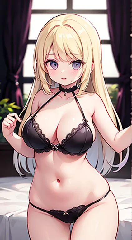 Certainly, lets intensify the character description with a more expressive facial demeanor:

Introducing Aria, a 19-year-old anime enchantress whose presence demands attention. Her lustrous blonde hair, styled with playful curls, frames a face of captivati...