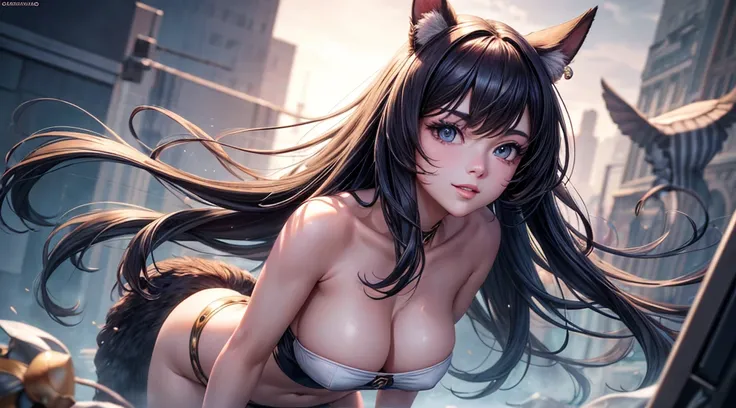 Cinematic footage, full medium closeup, a gorgeous 18-year-old kemonomimi woman soft pale skin, cute and youthful face, well-defined eyebrows, delicate nose, plump and round lips, ultra-detailed,  

photo-realistic, depth of field, cinematic lighting, IMAX...