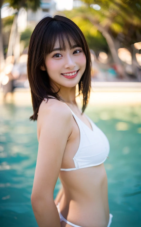 (8k, RAW photo, best quality, masterpiece:1.2), (realistic, photo-realistic:1.4), (extremely detailed 8k wallpaper), sharp focus, depth of field,full body, blur background, bokeh, cinematic lighting, soft light, upper body, 30 years old  Japanese woman on ...