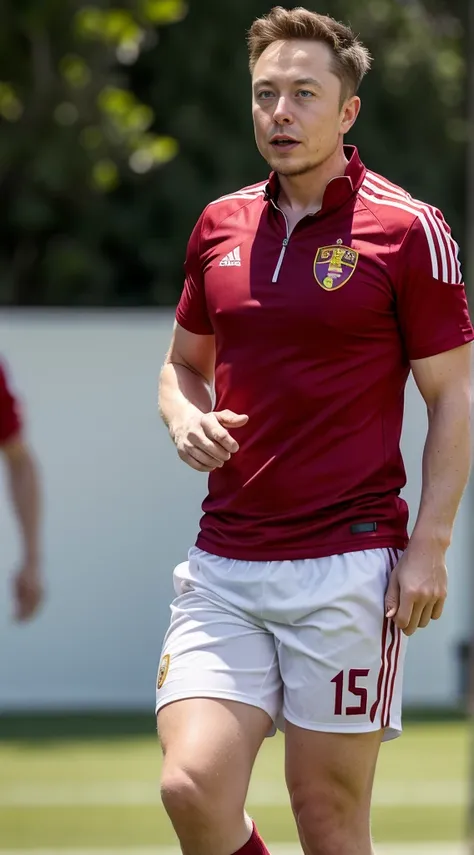 elon musk in a soccer player style