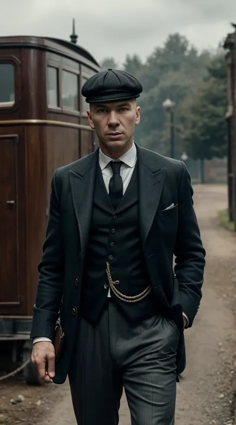 zinedine zidane in the peaky blinders style