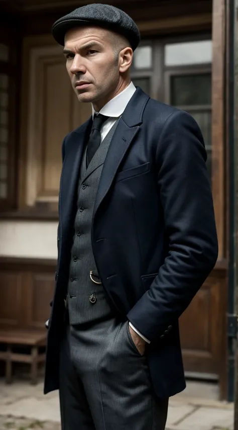 zinedine zidane in the peaky blinders style