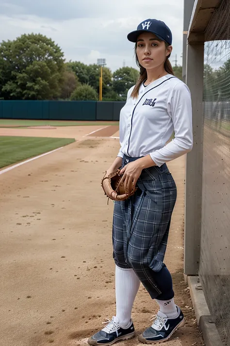 the whole, full bodyesbian, ((​masterpiece), (top-quality), Road to Change, Reduced Assets, adult female baseball player transforms into office-lady, baseball cap, baseball uniform transforms into office-lady uniform, The baseball uniform transforms into a...